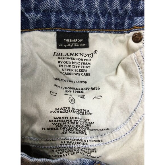 Blanknyc The Barrow Vintage High-Rise Distressed Denim Shorts Size 29 - Picture 4 of 7